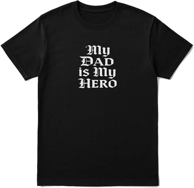 My Dad is My Hero T-Shirt – Unisex Black Father Appreciation Graphic Tee XXXXL