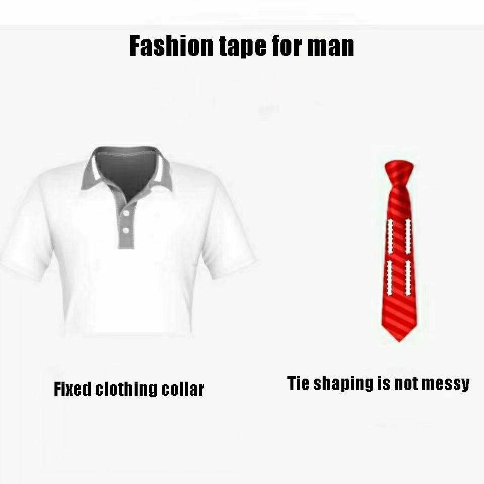 Black Double-Stick Clothing Adhesive Lingerie Tape for V-Neckline Belt Bar Sharps Shirt
