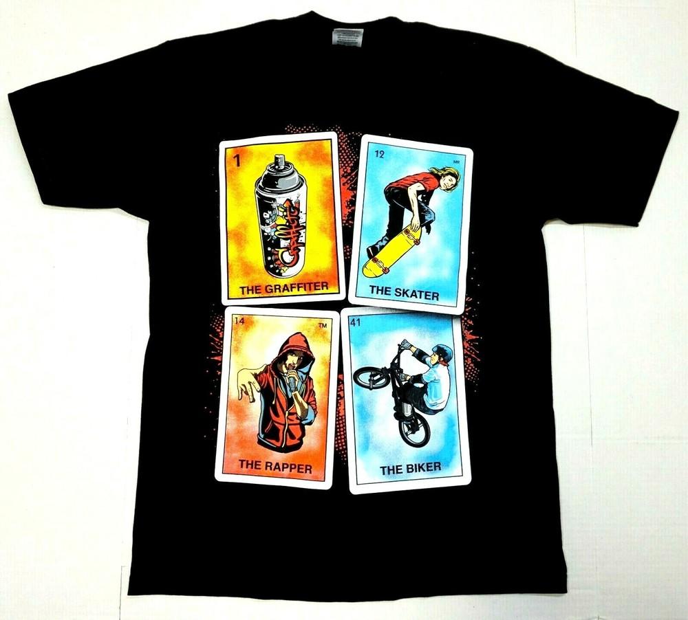 LOTERIA T-shirt Mexican Card Game Urban Streetwear Men s Tee 100% Cotton New Unisex T-Shirt S