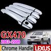 For Lexus GX470 2003 - 2009 Chrome Handle Cover Trim Set of 4Door 2004 2005 2006 2007 2008 Car Accessories Sticker Car Styling