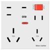 86-Type Concealed 16A High-Power AC Wall Socket with 10A Two/Three-Pin Plug and Switch