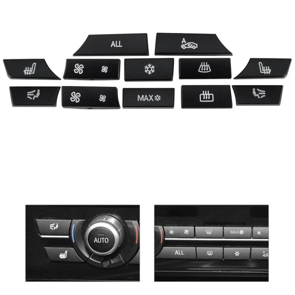 Car Set 12 Button Key Caps A/C Heater Switch Repair Kit For BMW 535i 528i 740i