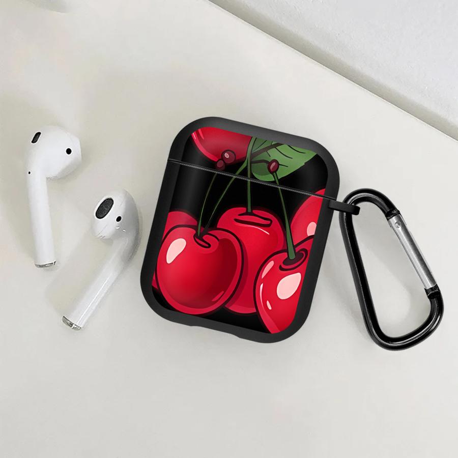 Red Cherry Case For Airpods 4 2 1 Pro3 Pro2 3 Pro Earphone Cases Cover