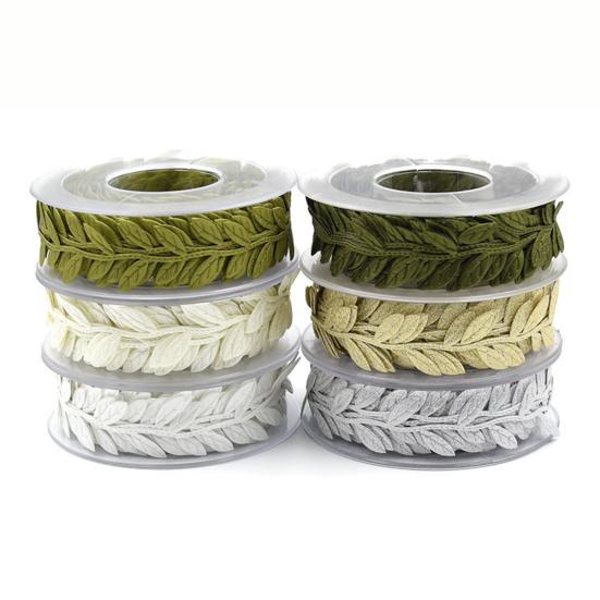 15m Leaves Ribbon Scrapbook DIY New Year Christmas Crafts Gift Wrapping Decor