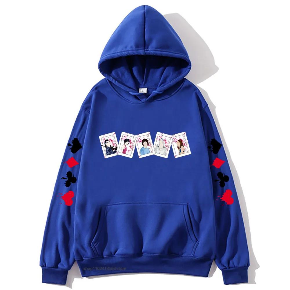 Alice In Borderland Hoodies for Men Women Characters Cards Sweatshirt Y2k Sudadera Male Clothing Streetwear