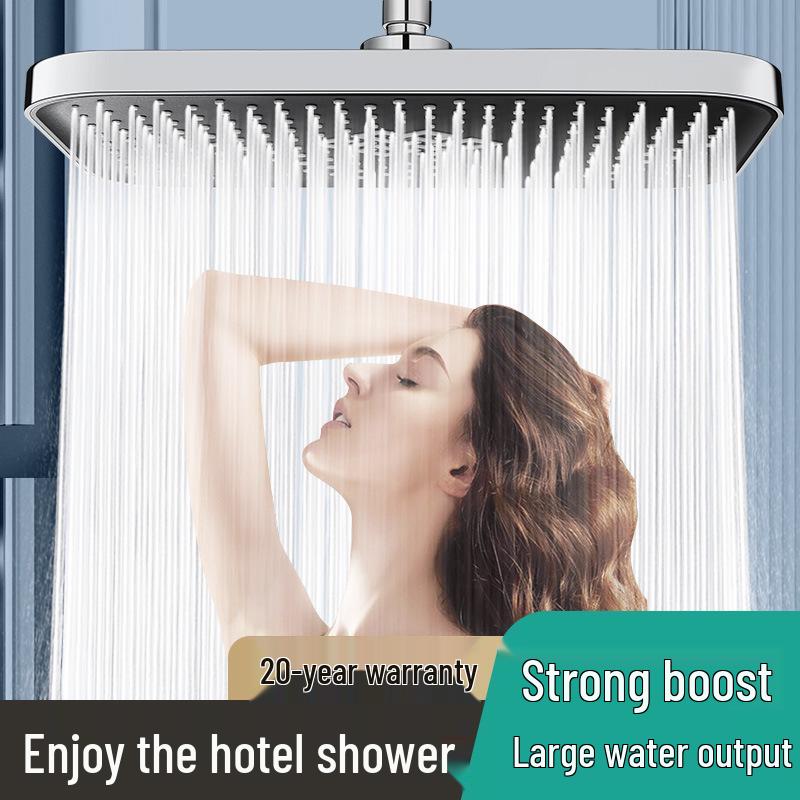 Soffione Doccia Pioggia ad Alta Pressione con Design a Fiore Grande per un Flusso d'Acqua Migliorato