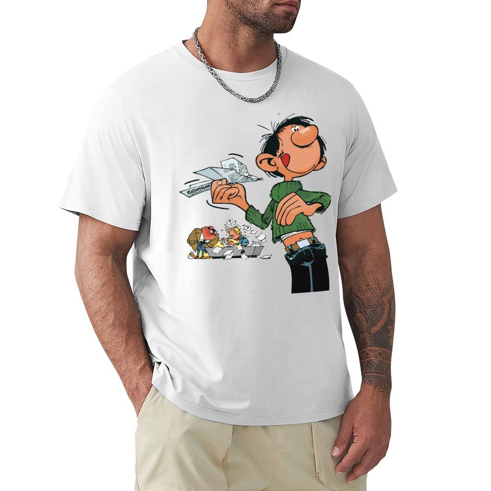 Gaston Goof Paper Plane TShirt shirts graphic tee sports fans blanks customs plus size men clothing S