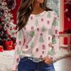 Women's Daily Casual Long-sleeved Printed O-neck Top