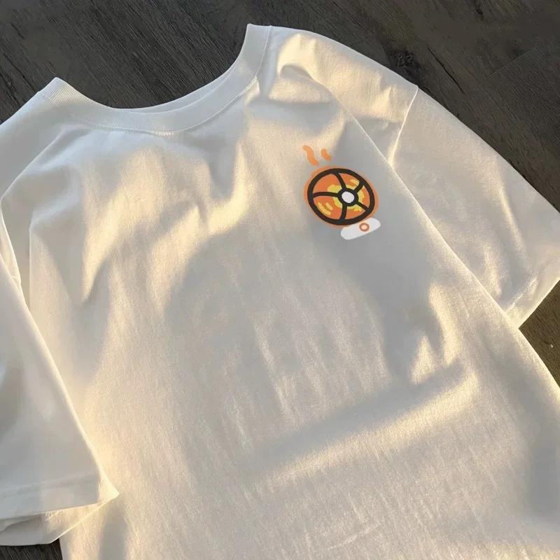 Cat Dog and Mobile Phone Print Women Round Neck Short Sleeve Soft Comfortable Streetwear Summer Fashion Women Clothes