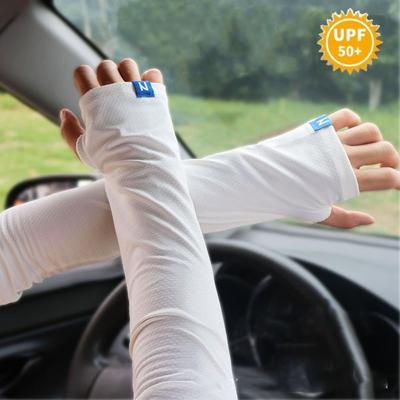 Anti-UV Ice Silk Sleeves Ultraviolet Proof Sun Protection Cover Sunscreen Sleeves Arm Covers Arm Warmers Thin Long Gloves Sports