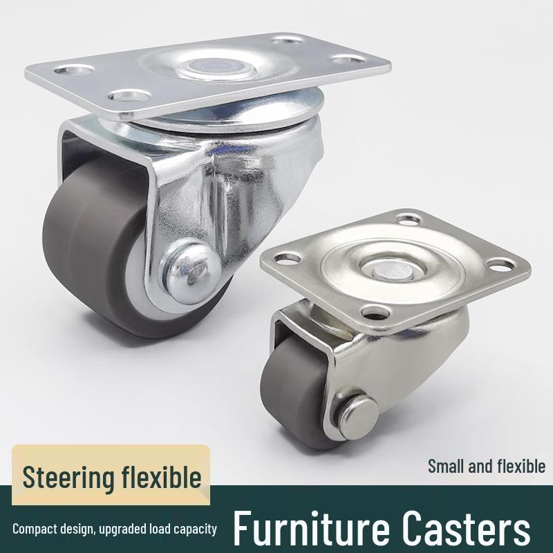 Silent Mini Caster Wheel for Furniture and Drawers - Load-bearing, Directional Roller Wheel