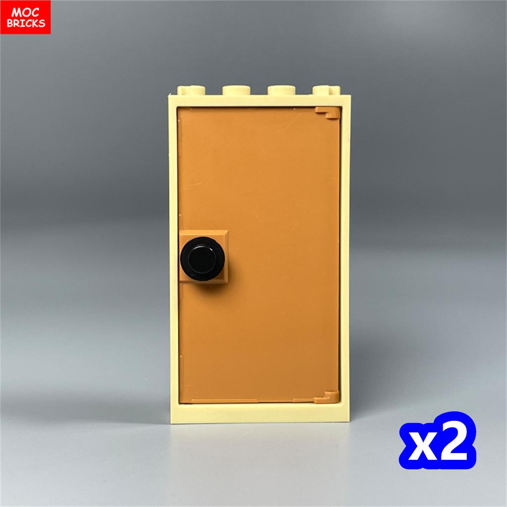 MOC Bricks Door 1x4x6 Window Fence Gate DIY Garden House Architecture Accessories Building Blocks Children's Toys