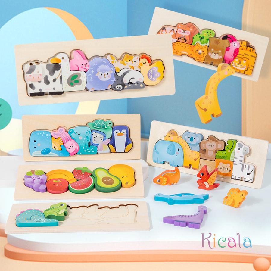 Baby toy Wooden jigsaw Puzzle Creative 3D Puzzle for Children's Intelligence Development Ealy Educational toy for Kids Gift