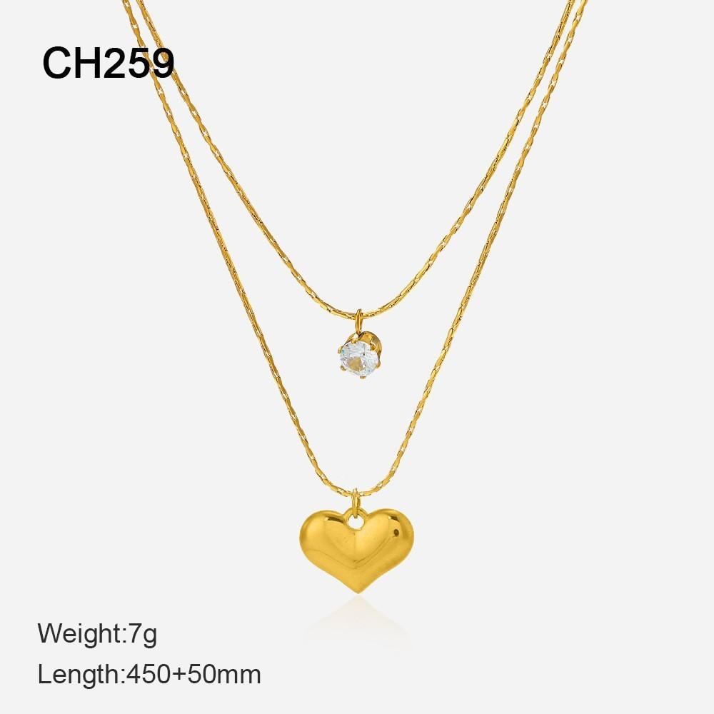 Vintage French Twisted Star Moon Pendant Necklace For Women Fashion Titanium Steel Chain