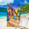 Ultra-Soft Beach Towel with Pupstruction Theme,Ideal for Pool - Camping, Diving - Perfect Travel Essential, Vibrant Beach Towel.