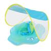 Baby Swim Ring Double Gasbag Rollover Protection Baby Pool Float Ring with Sun Protection Canopy