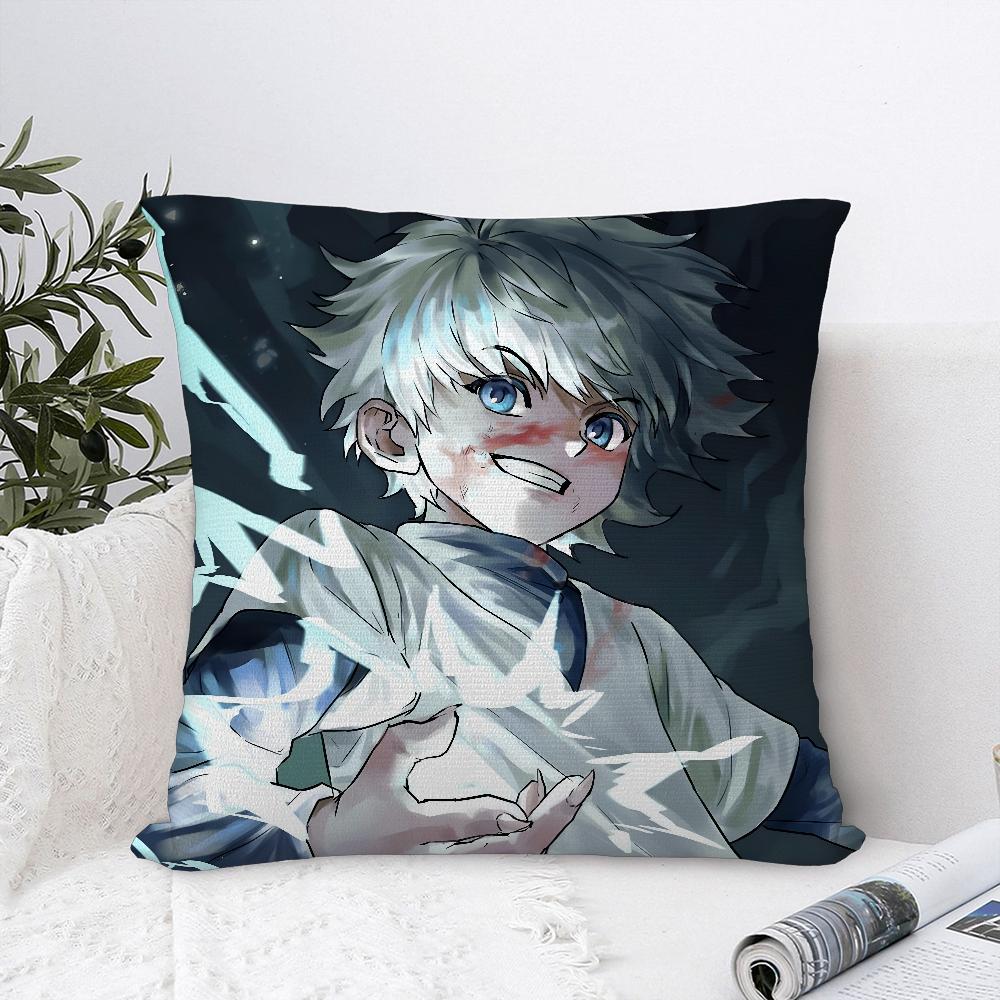Anime H-Hunter x Hunter Pillow Case Plush Fabric Soft Pillowcase Double Sided Print Cushion Cover Throw Pillow Cover