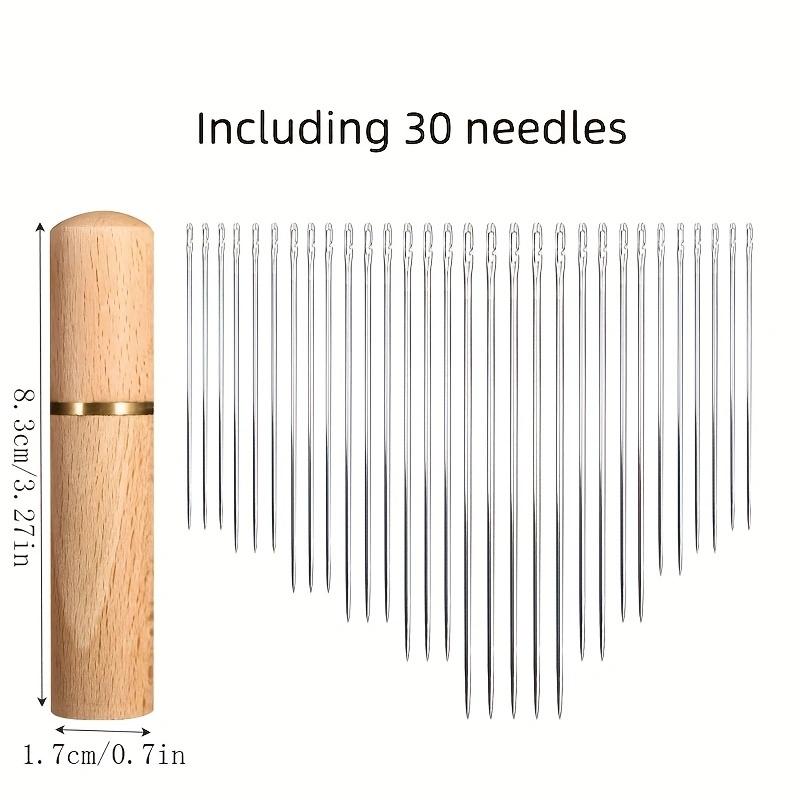 30 Pz/set Aghi Senza Filetto Aghi Per Anziani Ciechi Aghi Per Cucire A Mano Senza Filo Set di scatole per ago e filo per cucire a casa