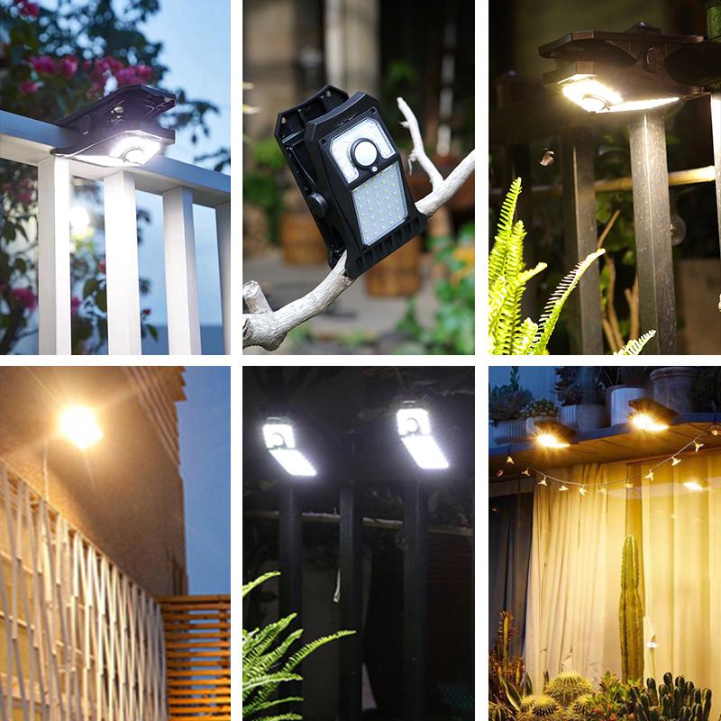 Intelligent Light Control Solar Lamp,Polycrystalline Panel,Auto-Charging by Day Auto-On at Night,PIR Motion Sensor with 3 Modes