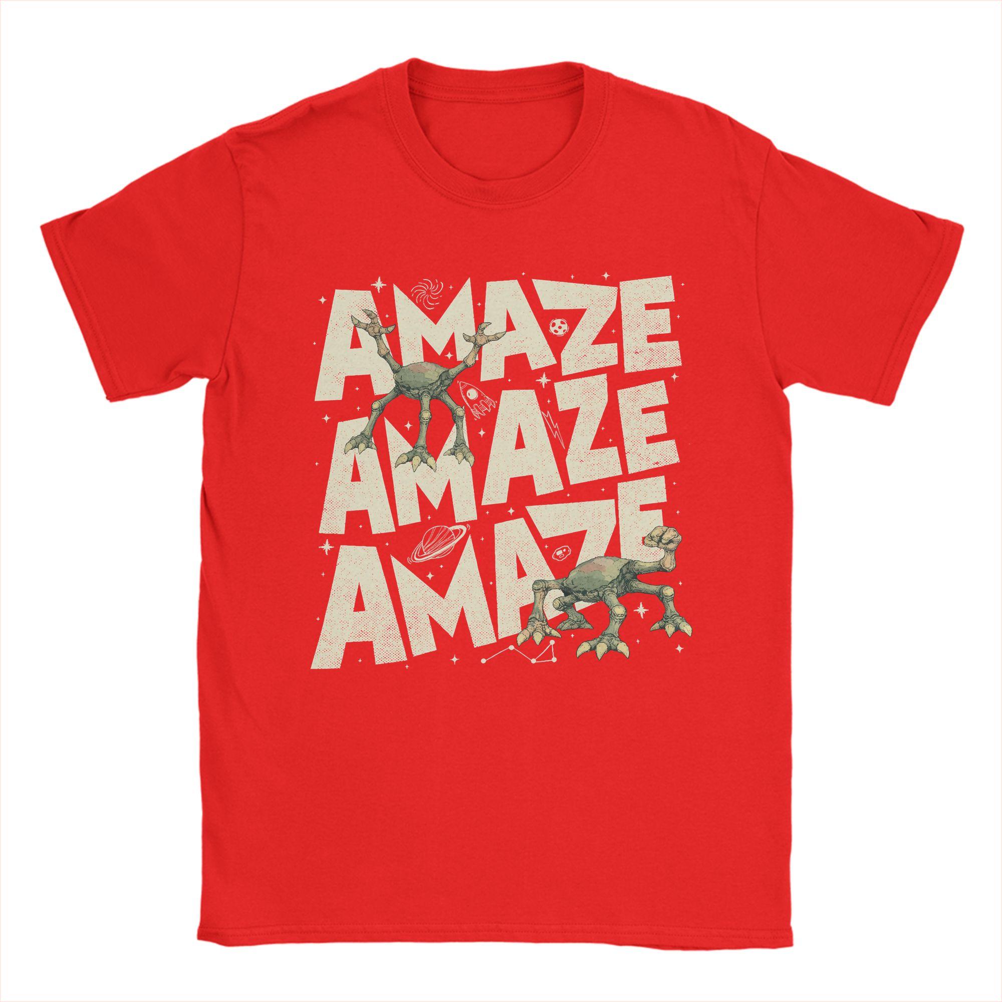 Project Hail Mary Rockys Amaze Amaze Amaze Mens T Shirts  Vintage Tee Shirt Short Sleeve O Neck TShirts Pure Cotton Summer L