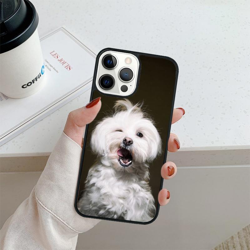 Maltese Dog Puppy Cute Phone Case For iPhone 17 Air 16 pro max 15 14 plus 12 13 Shell Cover coque