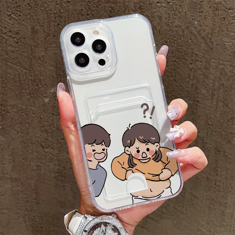 

Силиконовый чехол-кошелек с карманом для карт для Tecno Spark 10 Pro Reno 12F 13F 14F Xiaomi Redmi Note 14 13 12 Honor X7A X8B Обложка Прозрачный бампер для телефона Xiaomi Redmi Note 8