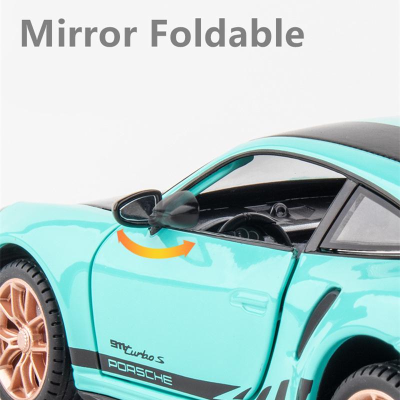 1/24 Porsches 911 TARGA TURBO S Alloy Racing Car Model Diecasts Simulation Metal Toy Car Model Sound Light Collection Gift