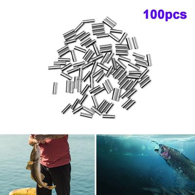 Accessories Copper Zinc Zinc Alloy Tackle Tools Fishing Wire Pipe Crimp Sleeves Connector Fishing Line Tube