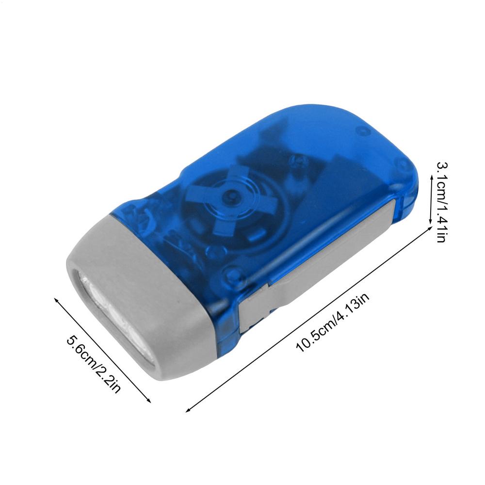 LED Dynamos Wind Up Flashlight Hand-pressing Crank No Battery Torch Camping Lamp Light For Outdoor Home Blue Red