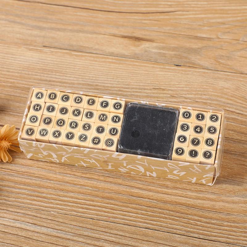Set Sigillo con Timbro a Inchiostro - Kit Fai da Te da 40 Pezzi con Lettere, Numeri e Simboli