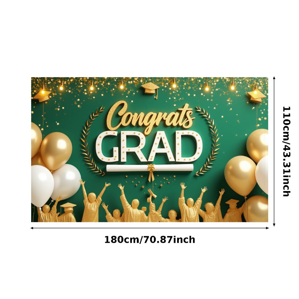 Graduation Party Graduation Cap Theme Event Banner Graduation Celebration Festive Lights For Party Backdrop Indoor Decoration
