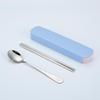 Portable Stainless Steel Cutlery Set: Spoons, Chopsticks, Knife, Fork - Three-Piece Set