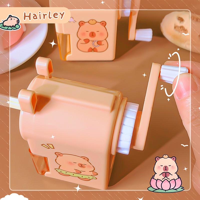 Aesthetic Kawaii Stationery Creative Office Supplies Classroom School Supplies Capybara Pencil Sharpener For School