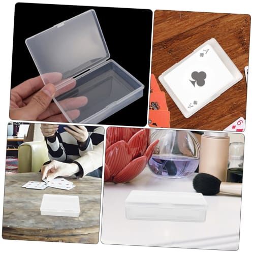 Anneome 8-Piece Storage Box, Star Realms Board Game Organizer and Storage, Chaos Emerald Clear Deck Holder, Playing Card Case, Poker Case, Poker Card