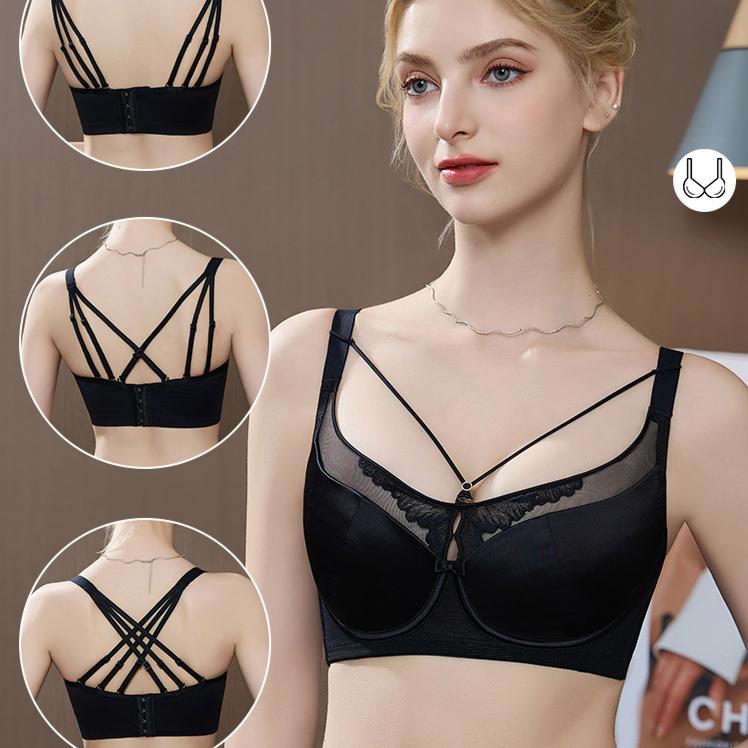 Underwear Women's Adjustable Bra Top Support Sexy Thin Bra No Steel Rim Large Bra