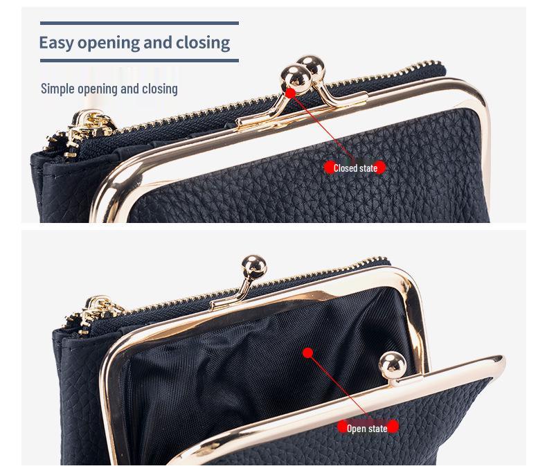 European & American Style Women's Genuine Leather Clutch Wallet - Multifunctional Coin Purse and Card Holder