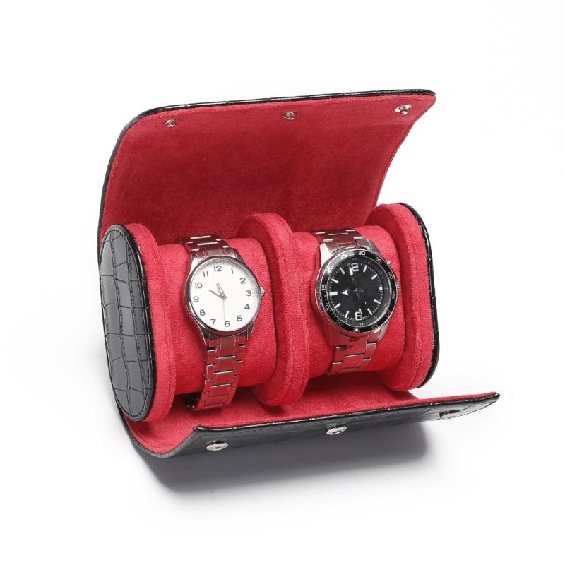 1/2/3 Slot Travel Watch Case Scartchproof Watch Box Organizer PU Leather for Wristwatch Jewelry Display Commercial Gift