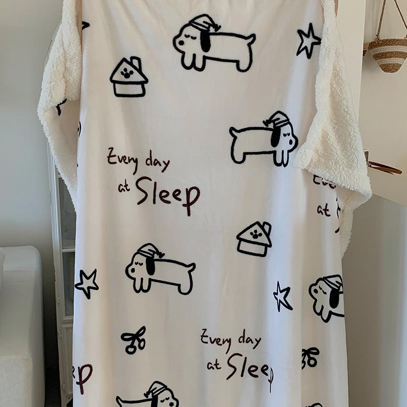 Pătură cu Imprimeuri Drăguțe cu Desene Animate cu Pisici și Câini Copii Adolescenți Fete Pătură Fleece Ușoară Îngroșată Călduroasă Pluș Moale Pătură de Aruncat