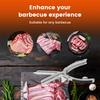Stainless Steel Rib Membrane Remover Tool BBQ Rib Skinner with Brush Meat Food Prep Tool for Outdoor Camping Picnic BBQ Grill