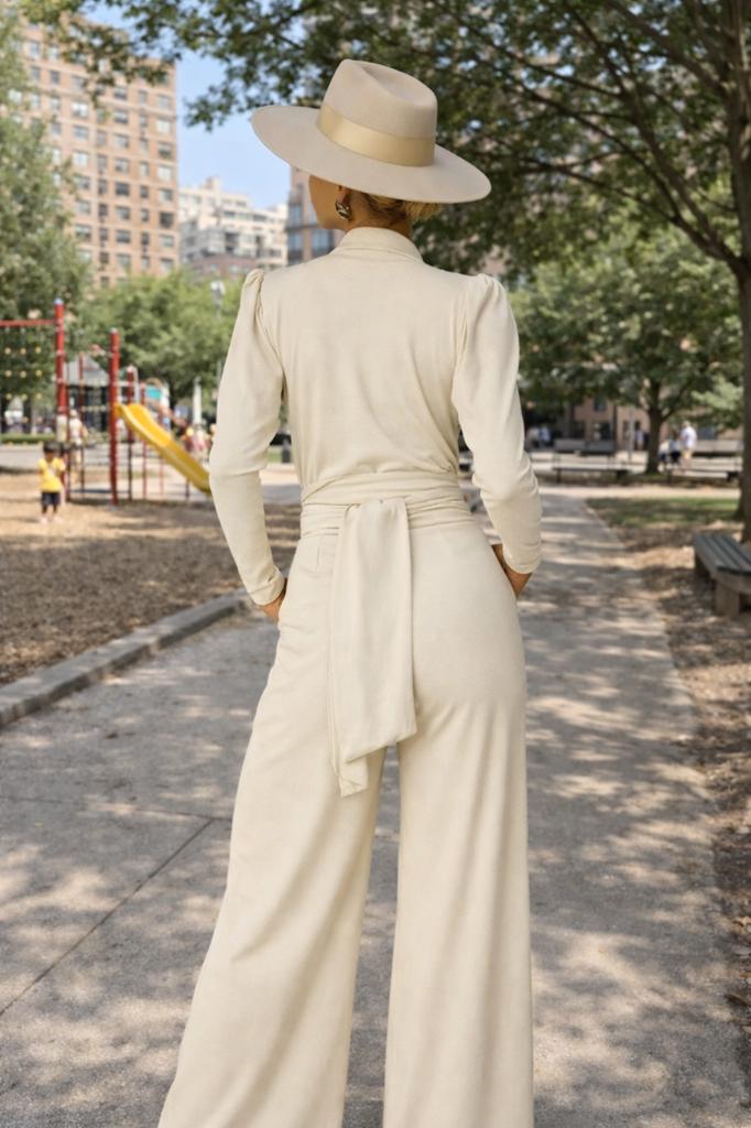 Burning Love Jumpsuit -Cream S