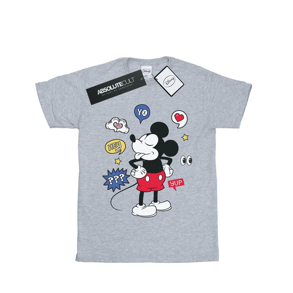 Disney Girls Mickey Mouse Tongue Out Cotton T-Shirt