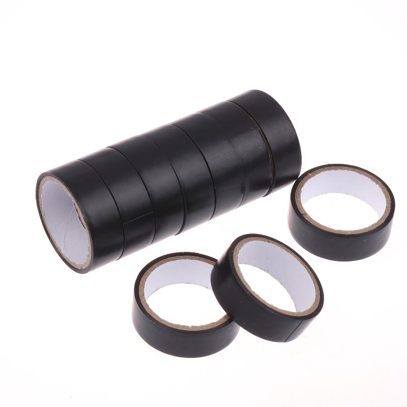 10Pcs/set Electrical Tapes Black Rubber High-Temp Durable Flexible Insulating Adhesive For Industrial Home & Mechanics Use
