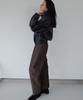 Gilyeong Denim Corduroy Barrel Pants_Brown