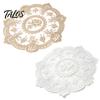 White Lace Coaster for Dining Retro Round Doily, Embroidered Floral Coaster, 13 Inch Doily Wedding Sheer Placemat Wedding, Tea Party Table Decor