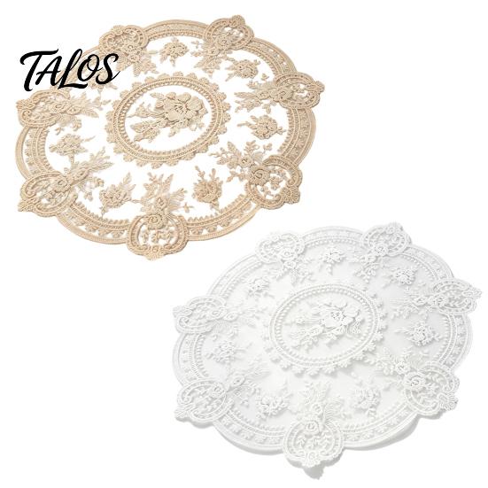 White Lace Coaster for Dining Retro Round Doily, Embroidered Floral Coaster, 13 Inch Doily Wedding Sheer Placemat Wedding, Tea Party Table Decor