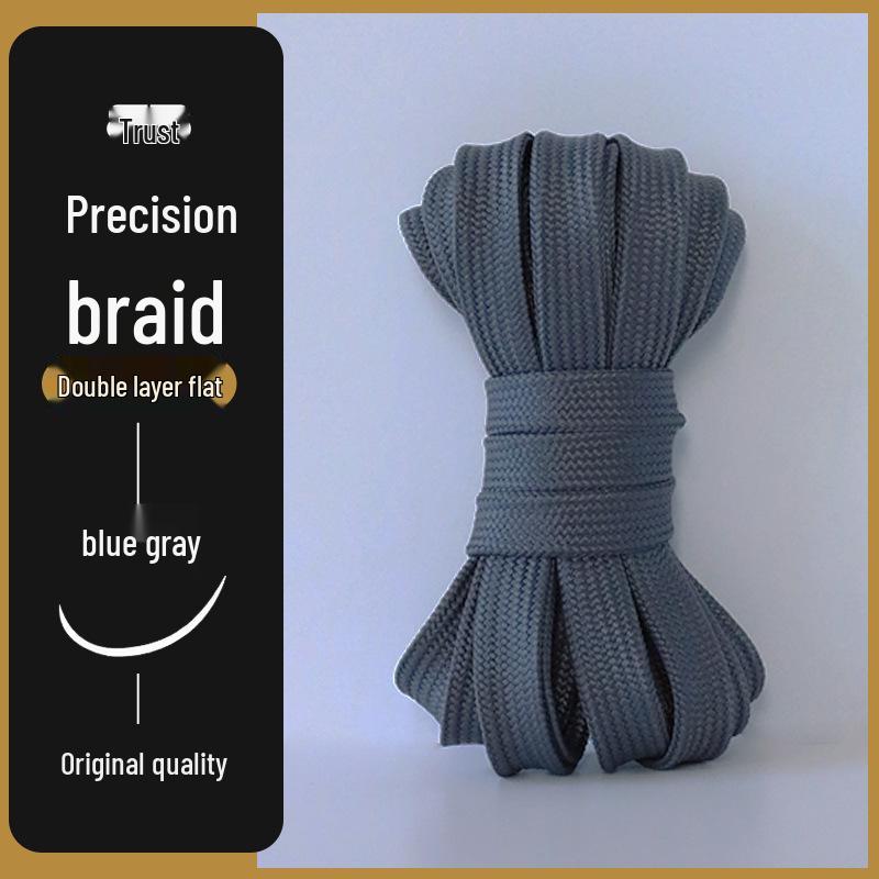 Mångsidiga platta skosnören för män och kvinnor - Original Svart, Vit, Färgglada, Rosa, Grå