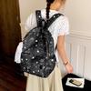Schoolbag star printing student schoolbag personality niche versatile leisure backpack class travel large capacity backpack