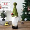 Qiaoding Gestrickte Weihnachten Gesichtslos Puppe Weinflaschenhut & Hülle