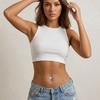 Rhinestone Flower Pendants Belly Button Ring Body Piercing Jewelry  Party Decoration