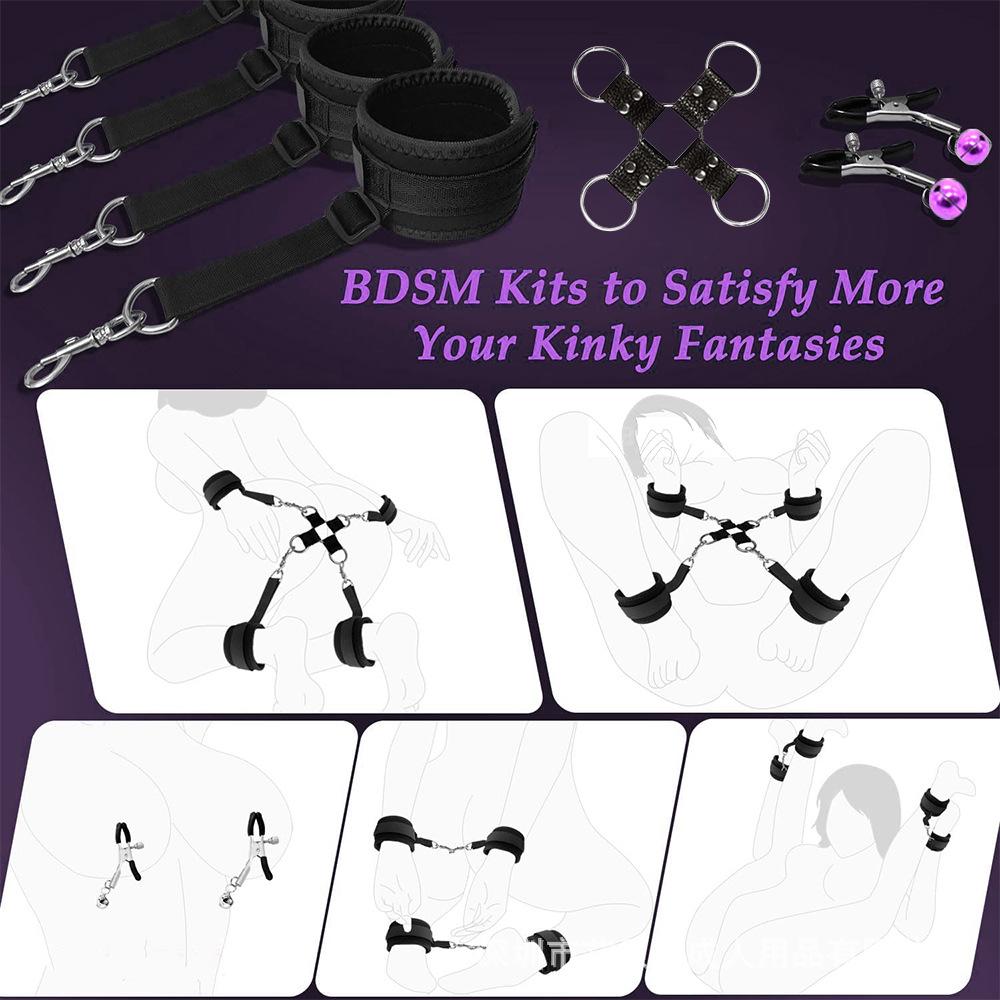 Sex Bondage Pillow with Restraints, Inflatable Adult Sex Toy for Couples, BDSM Beginner Set for Spicy Adventure, Easy Use & Carry